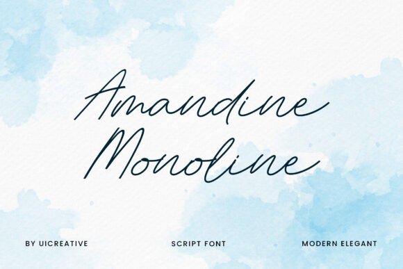 Amandine Monoline Font for Elegant Web Design