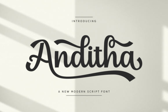 Anditha: A Stylish Script Font for Modern Editorial Design