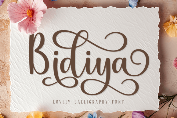 Bidiya: A Charming Script Font for Crafters and Product Designers