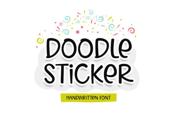 Doodle Sticker Font for Elegant Editorial Design
