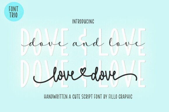 Dove and Love Font: Editorial Design & Layouts
