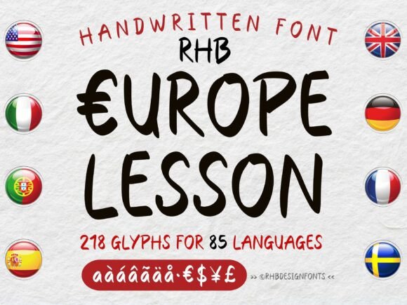 Elevate Your Handmade Designs with the RHB Europe Lesson Font
