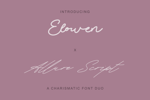 Elowen X Allure Script Duo: An Editorial Font Review