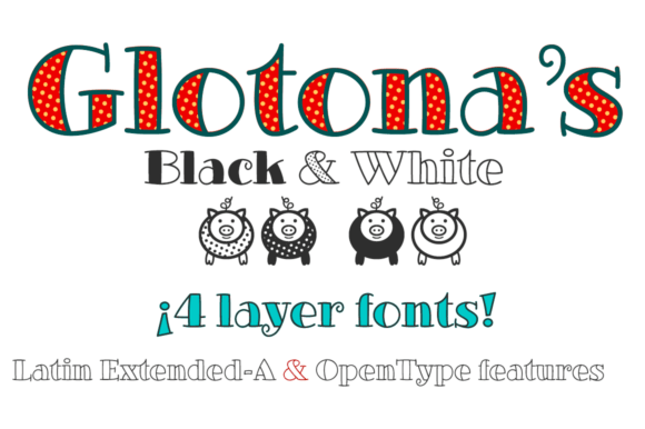 Glotona Font: Layered Type for Handmade Labels
