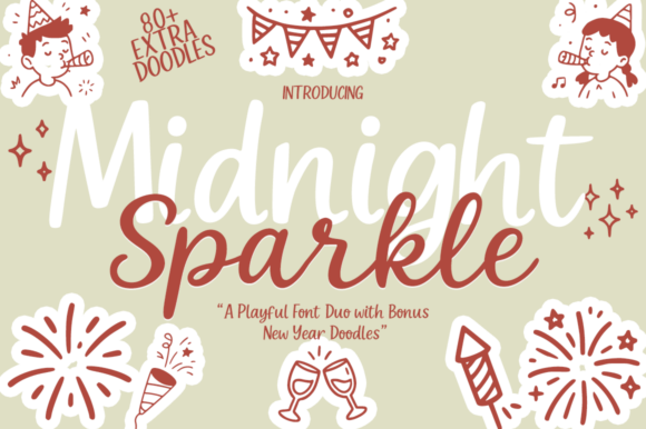 Midnight Sparkle Duo: A Festive Font for Web Design