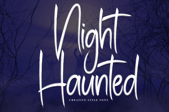 Night Haunted Font: Elegant Script for Handmade Crafts