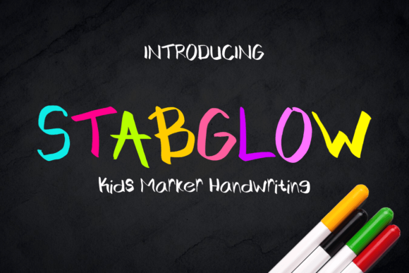 Stab Glow: A Bold Marker Font for Crafters and Product Designers