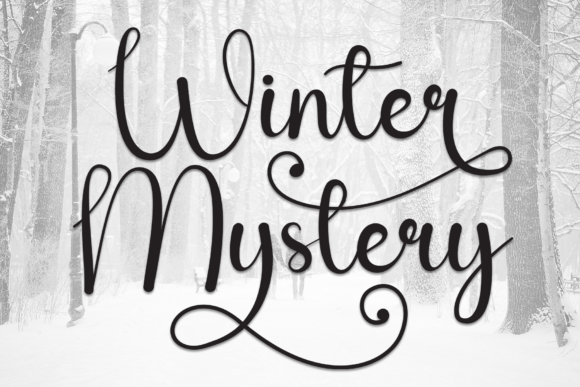 Winter Mystery Font: Sweet Handwritten Charm for Crafts