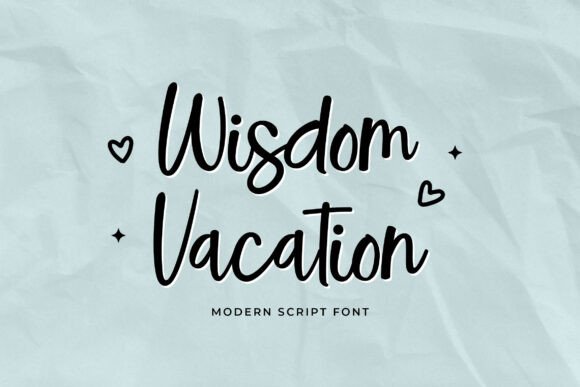 Wisdom Vacation Font: Elegant Script for Editorial Design